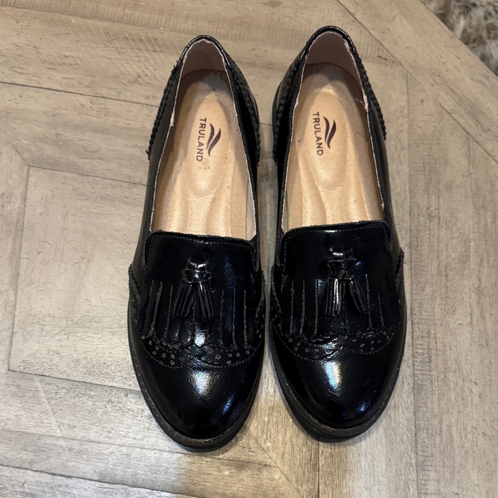 Women's Black Tassel Loafers